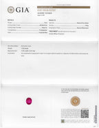 1.26 CT GIA CERTIFIED BURMESE NATURAL RED RUBY